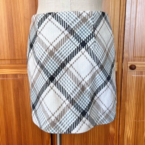 H&M 8 Preppy Plaid Wool Blend Mini Skirt Schoolgirl Clueless Costume - Picture 4 of 8